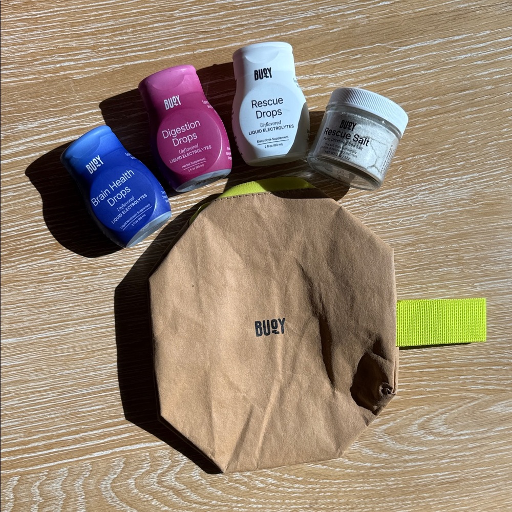 BUOY Variety Pack of Hydration Drops, Rescue Salt & Compact Pouch
